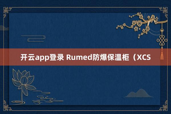 开云app登录 Rumed防爆保温柜（XCS